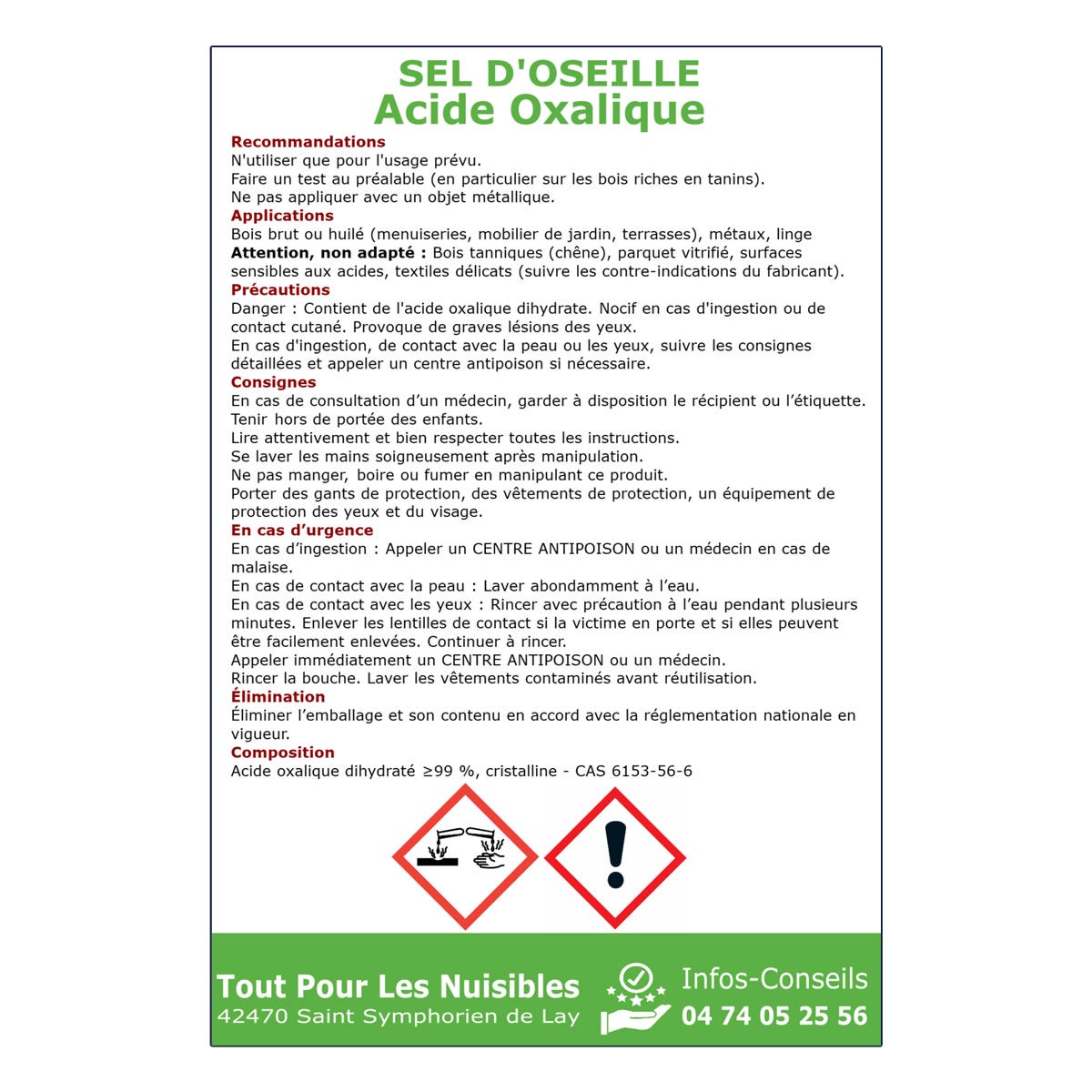 SOLU'CONTROL - Sel d’Oseille 1 kg - Acide Oxalique 100% Naturel - Blanchir, Détacher, Rénover et Désoxyder - 4