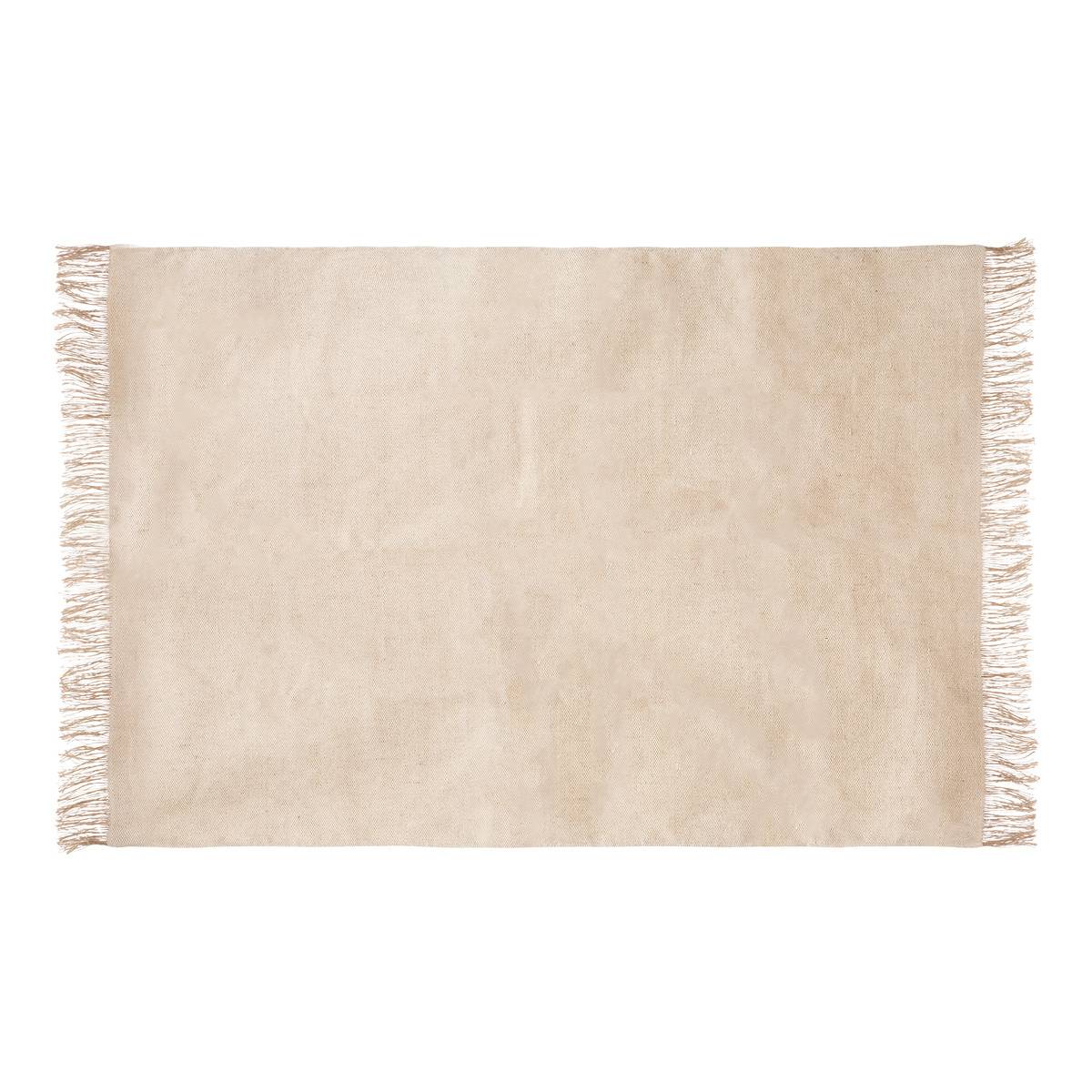 Alfombra bota algodón y yute - marfil - 120x170 cm - atmosphera créateur d'intérieur