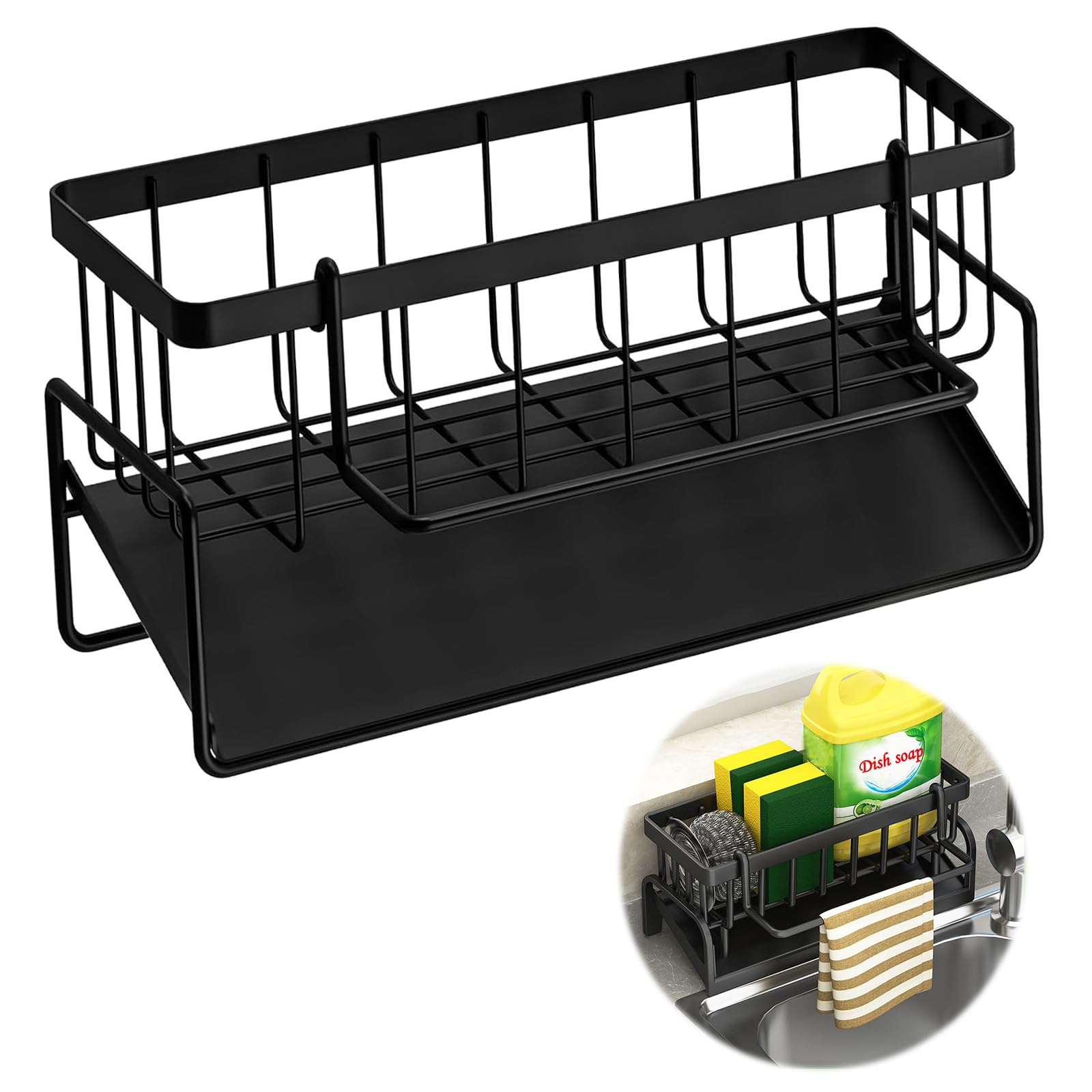 ViviDreamore portaspugne per lavello da cucina, organizer cucina, porta spugne per lavello da cucina con portasciugamani, portaoggetti per lavello in ViviDreamore portaspugne per lavello da cucina, organizer cucina, porta spugne per lavello da cucina con portasciugamani, portaoggetti per lavello in
