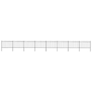 Cl ture De Jardin Avec Dessus En Lance Acier 13 6 X 1 2 M Noir CFW50836 