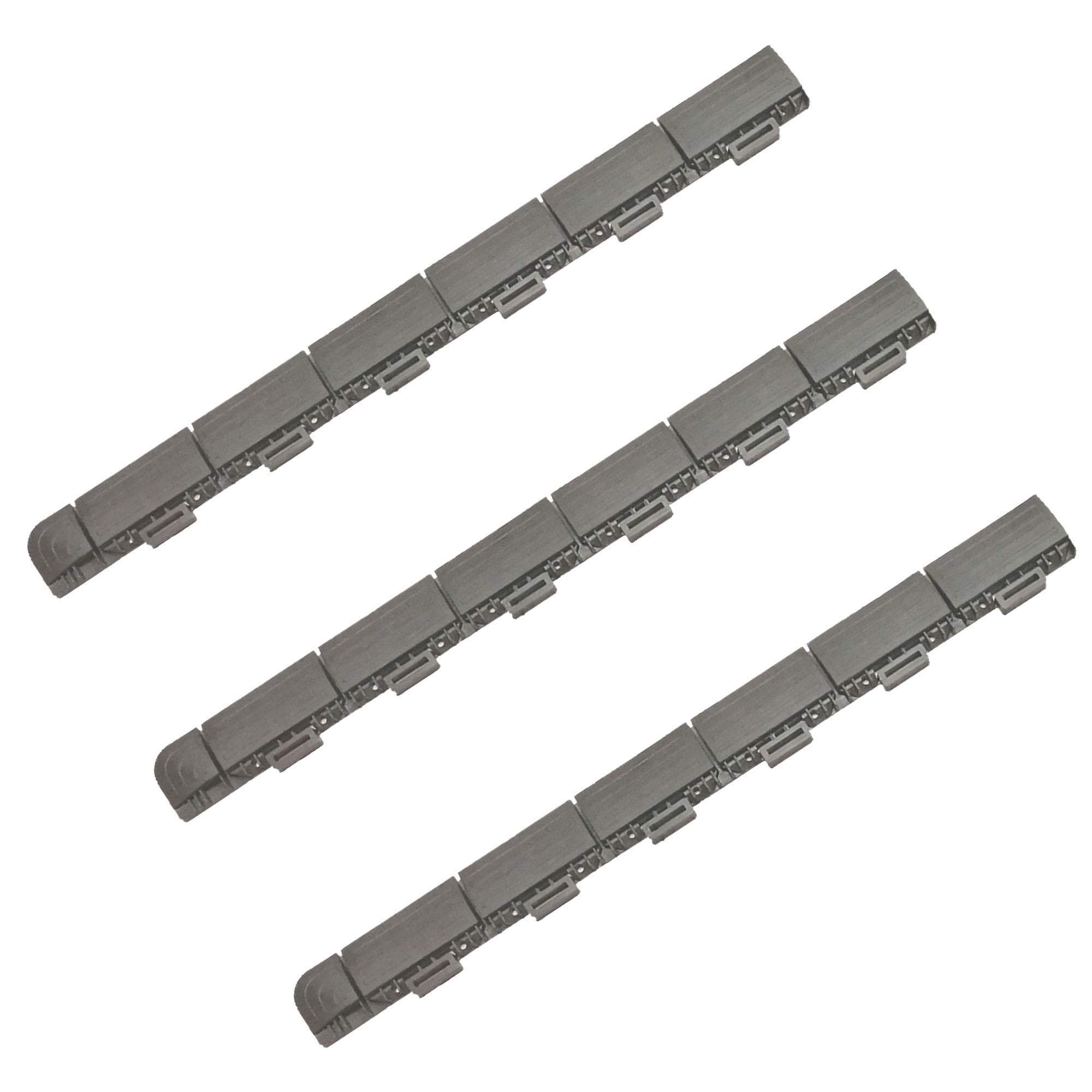 Pack 3 remates con acabado macho, finalización suelo marte gris claro  efecto cruzado