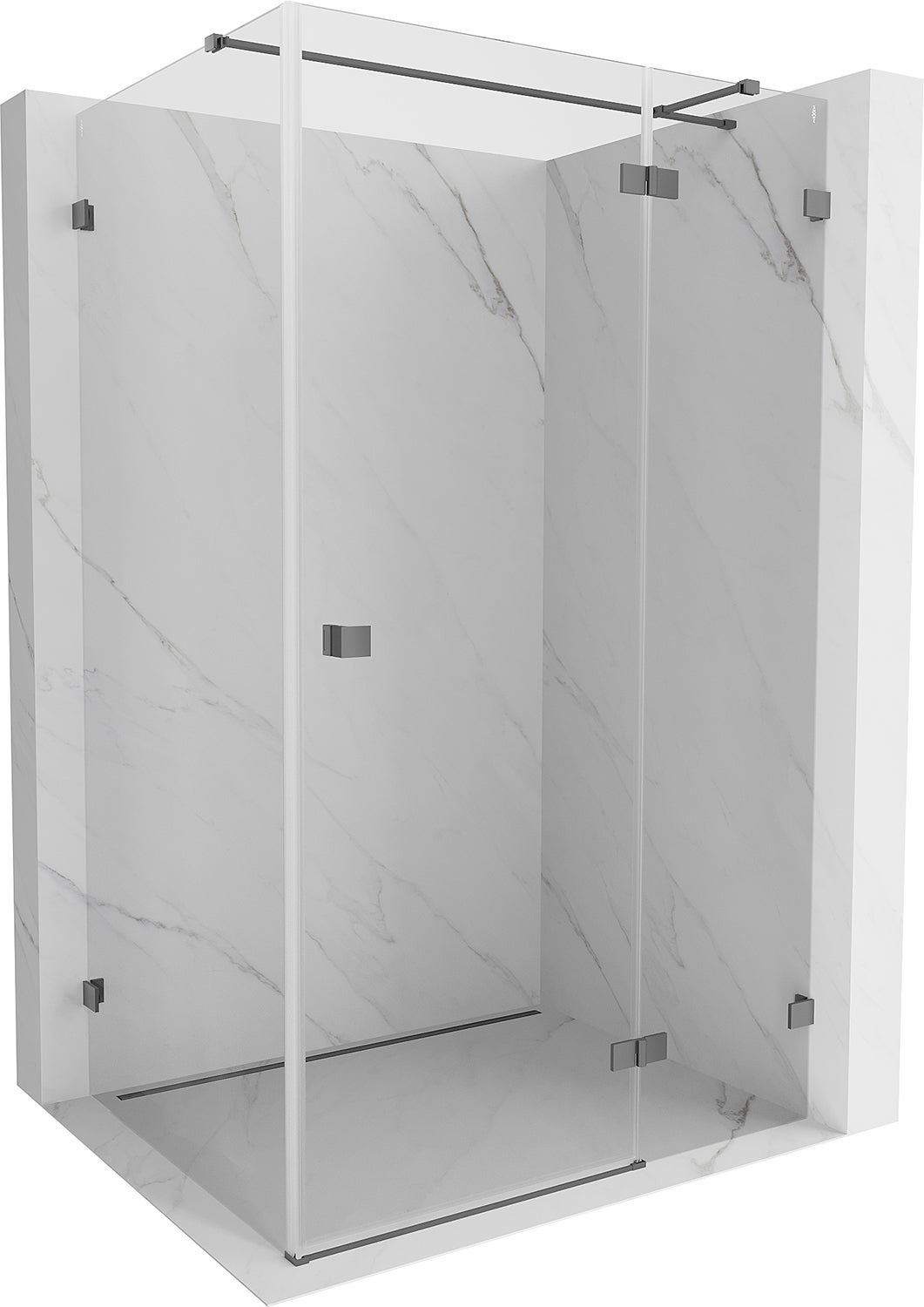 Mexen Lunar T kabina prysznicowa uchylna prawa 115 x 100 cm, transparent, gun metal - 834T-115-100-95-00-P