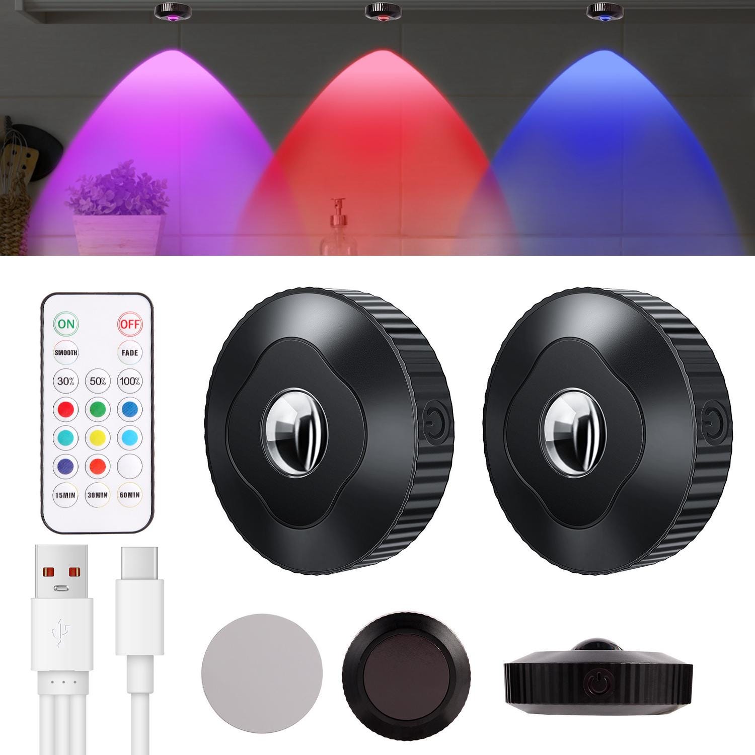 Applique Murale LED Rechargeable Avec Télécommande, Lampe De Chevet Sans Fil Intensite Variable 3 Temperatures De Couleur 3000k 6000k Avec Ampoule 96665329 Applique Murale LED Rechargeable Avec Télécommande, Lampe De Chevet Sans Fil Intensite Variable 3 Temperatures De Couleur 3000k 6000k Avec Ampoule 96665329