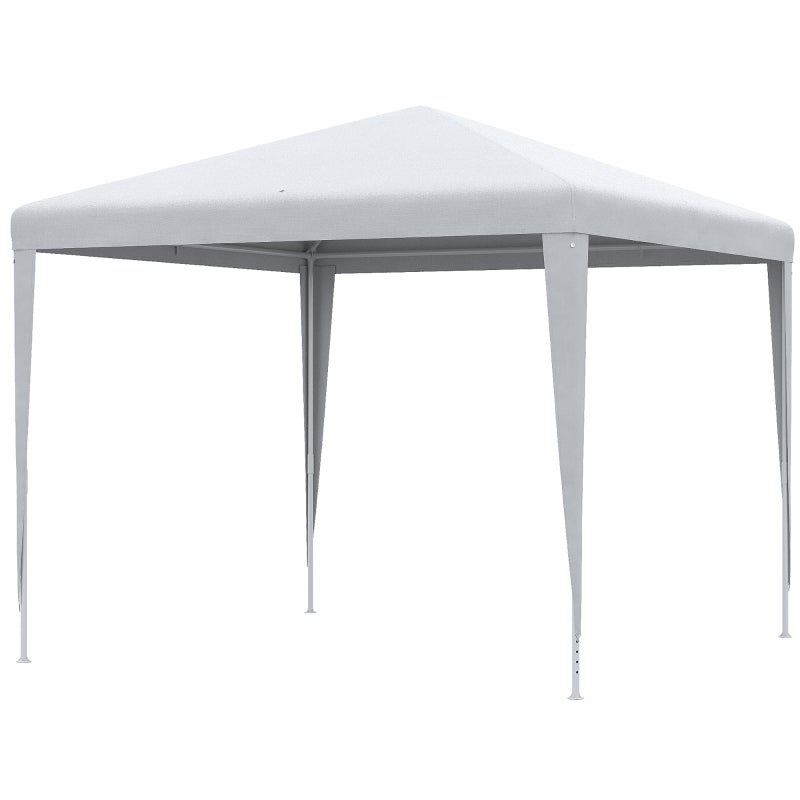 Pabellón rectangular de 2,7 x 2,7 m, carpa para camping, jardín, blanco.