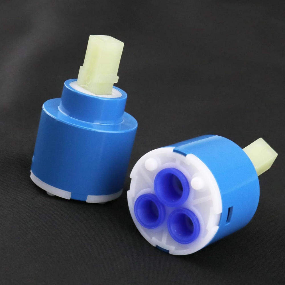 Cartuchos Cerámicos Para Grifos - Pack De 3, 40mm, Transparentes, Fácil Instalación