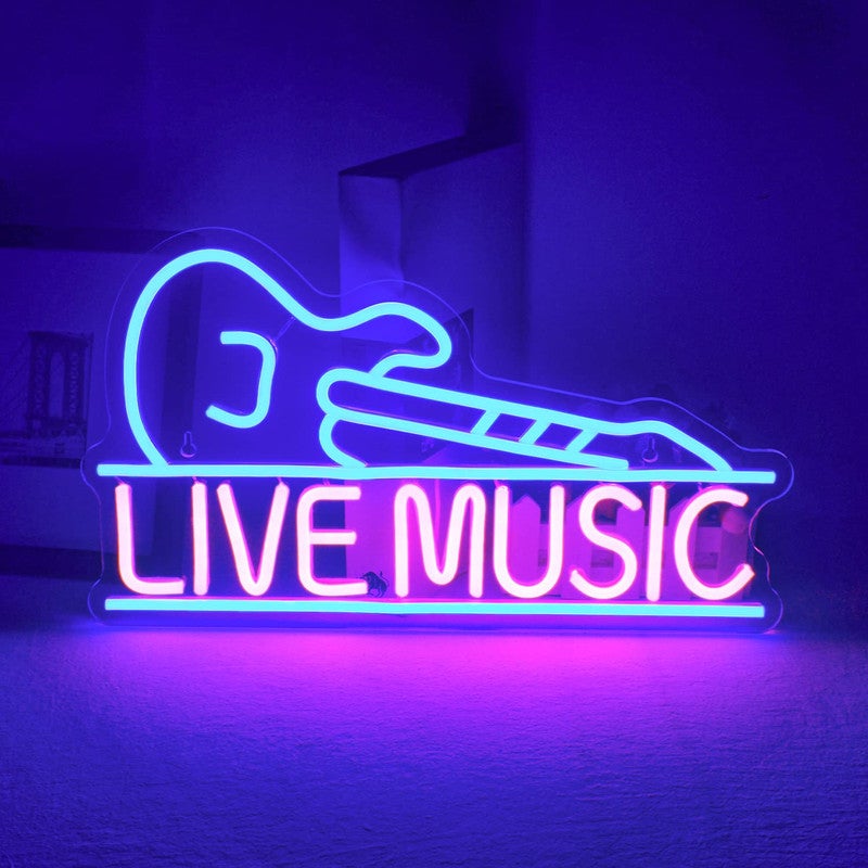 Ahlsen Neon LED Enseigne Lumineuse avec Base Acrylique Alimenté par USB Enseigne au néon