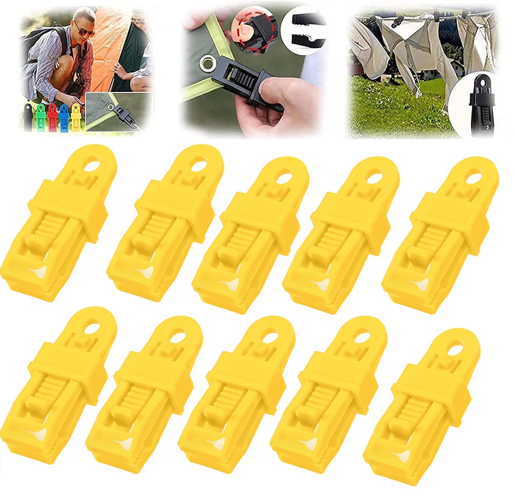 20 Clips Ajustables Para Toldos Y Lonas HOOPOE | Pinzas Fuertes De Polipropileno, Fáciles De Poner Y Quitar