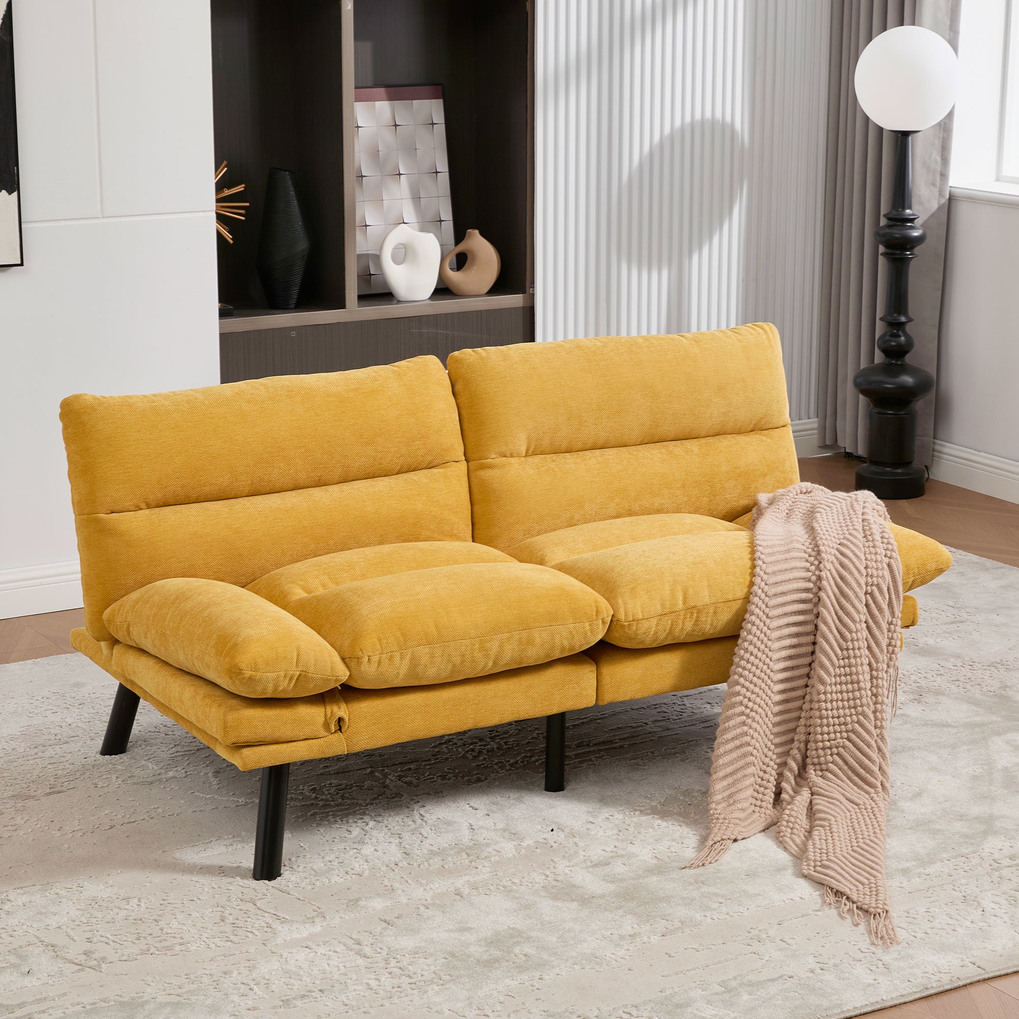 Canapé deux places moderne en chenille, au design ergonomique, avec ...