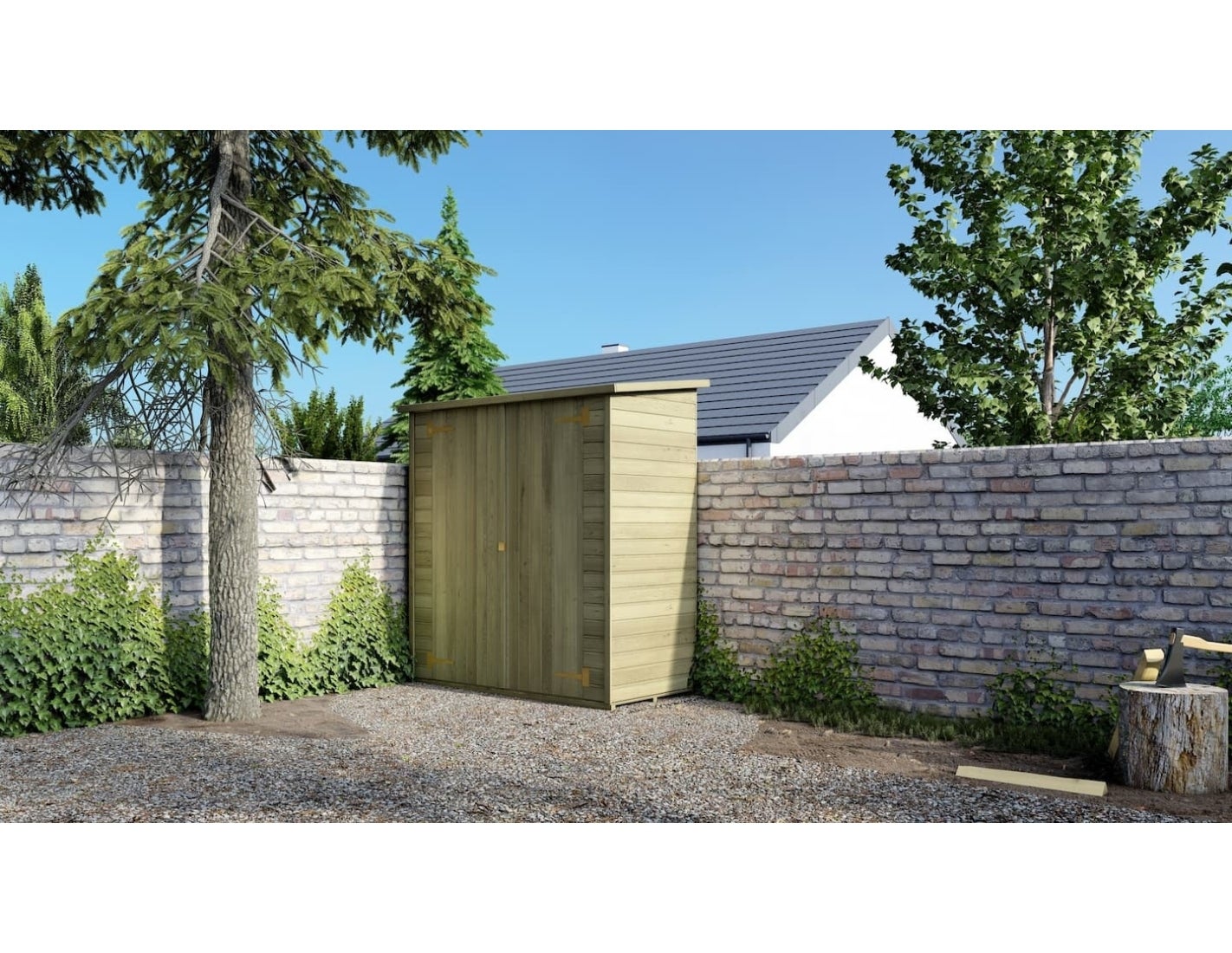 Szafa ogrodowa narzędziowa ALTANKA 1,66x0,82 m H.1,86 - drewniana, z podłogą i tylną ścianą, DOM84, 1szt.