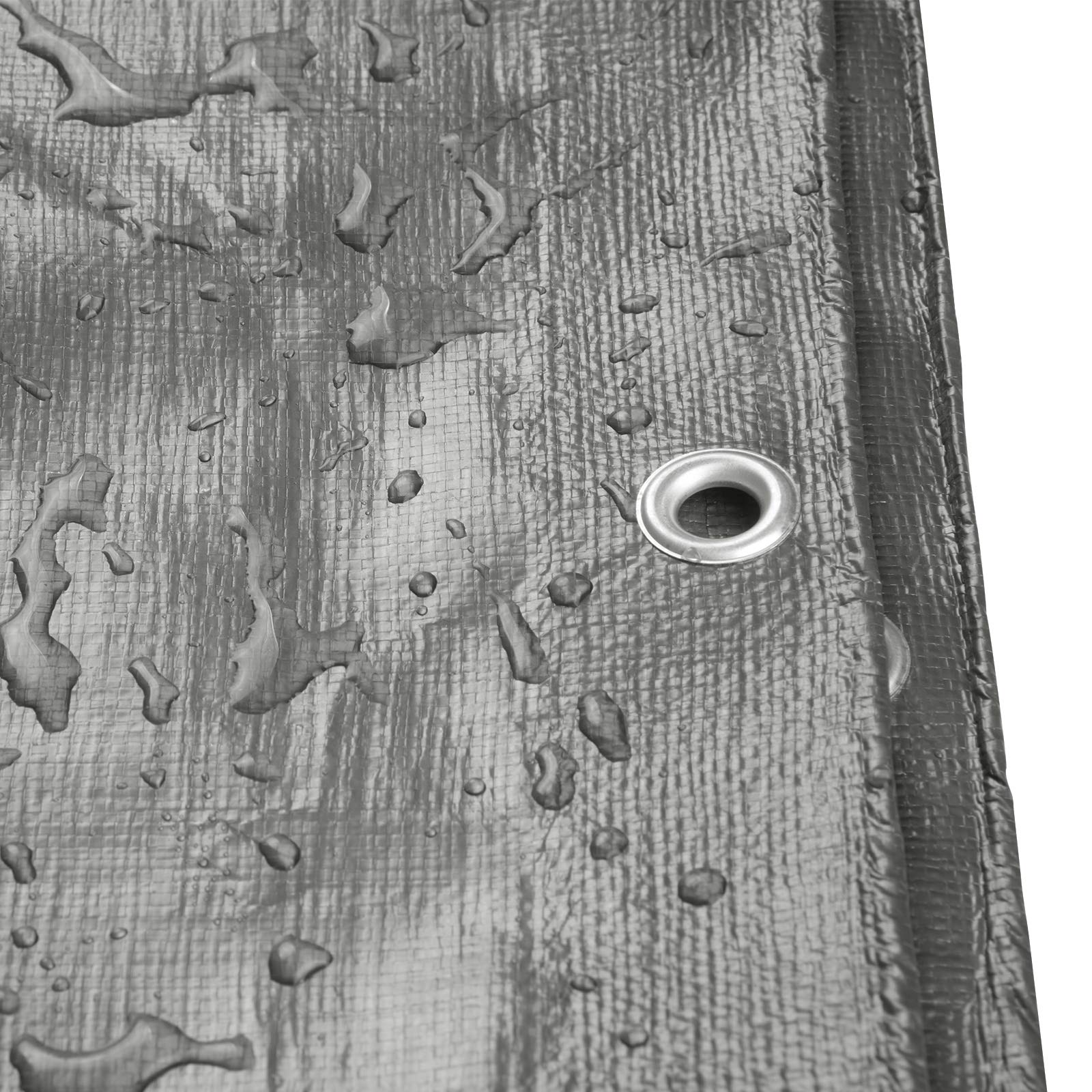 WOLTU Bâche de protection en polyéthylène. Bâche d’extérieur. Couverture de bateau.280g/m2. 2x3 m. Gris - 5
