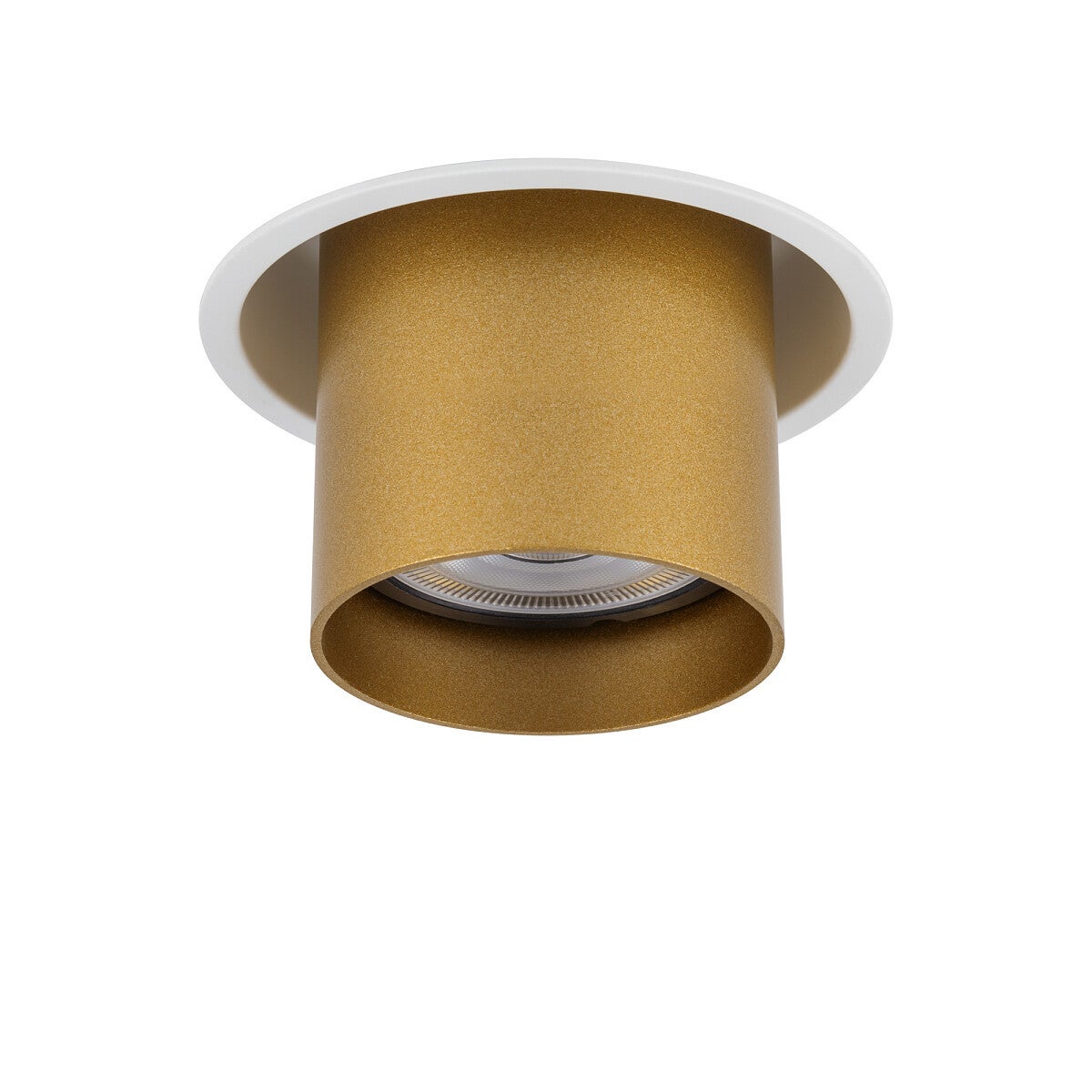 Oprawa sufitowa wpuszczana podtynkowa Mono Slide biało-złota 1xGU10x10W okrągła IP20 wym: 12,5 x 7,3 x 10 cm metal Nowodvorski Lighting