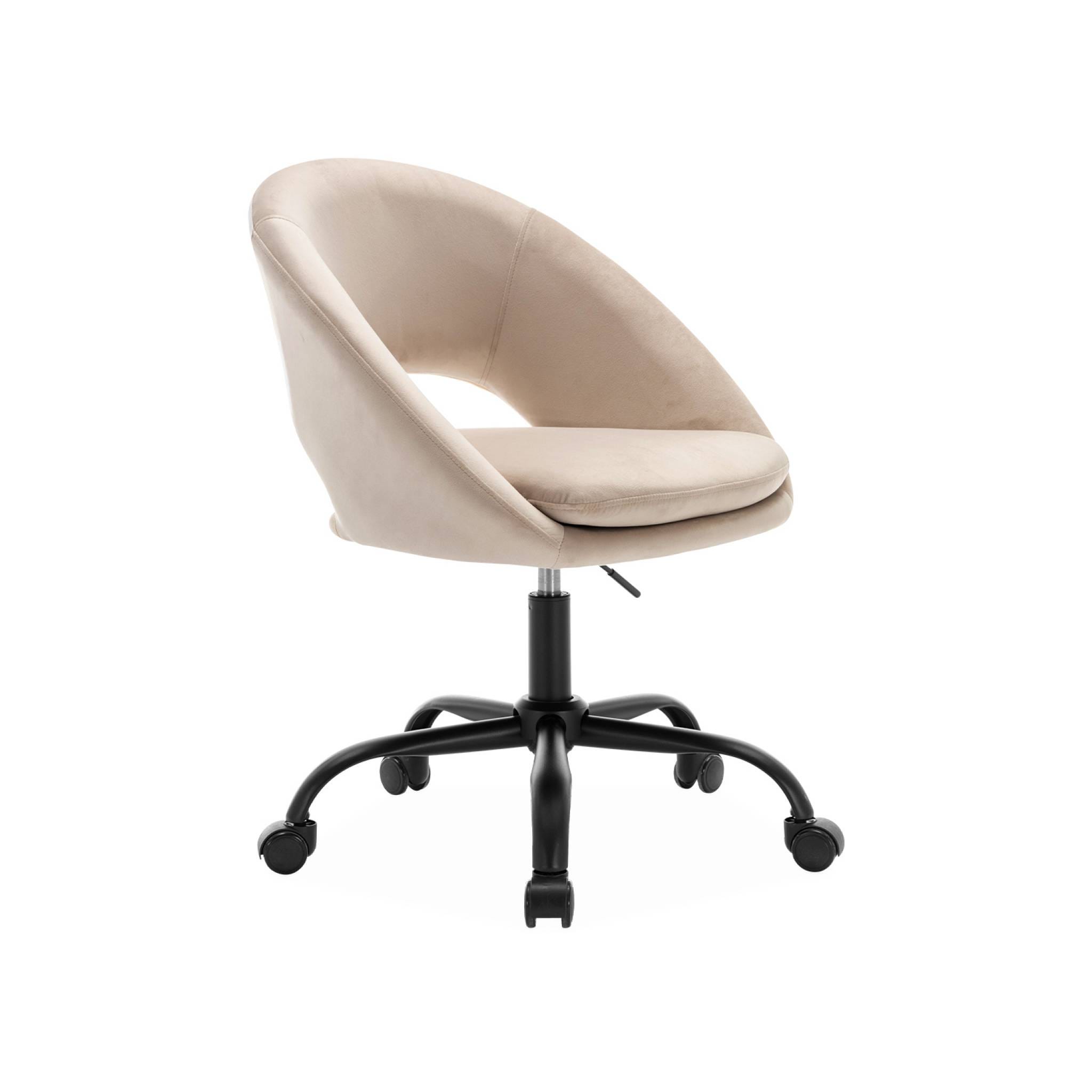 Sedia da ufficio con rotelle, altezza regolabile, legno curvato Sedia da ufficio con rotelle, altezza regolabile, legno curvato