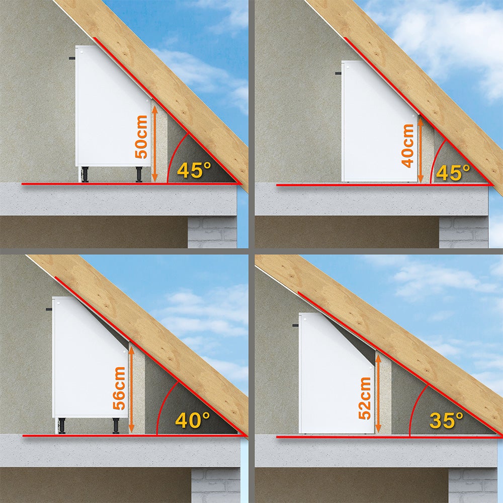 Vicco Ensembles de meuble de rangement sous pente Rion, Artisan chêne/blanc, Lot de 2 - 4