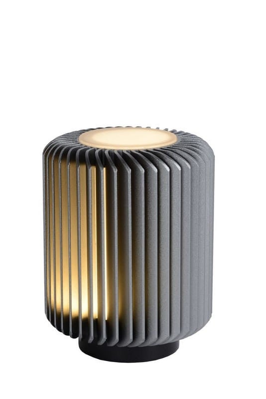 Lampa stołowa LED TURBIN 5W 3000K 400lm aluminium szara wym:13,7x10,6x10,6cm IP20 Lucide