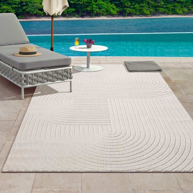Tappeto Santo Plus moderno design boho, Crema, 200 x 280 cm