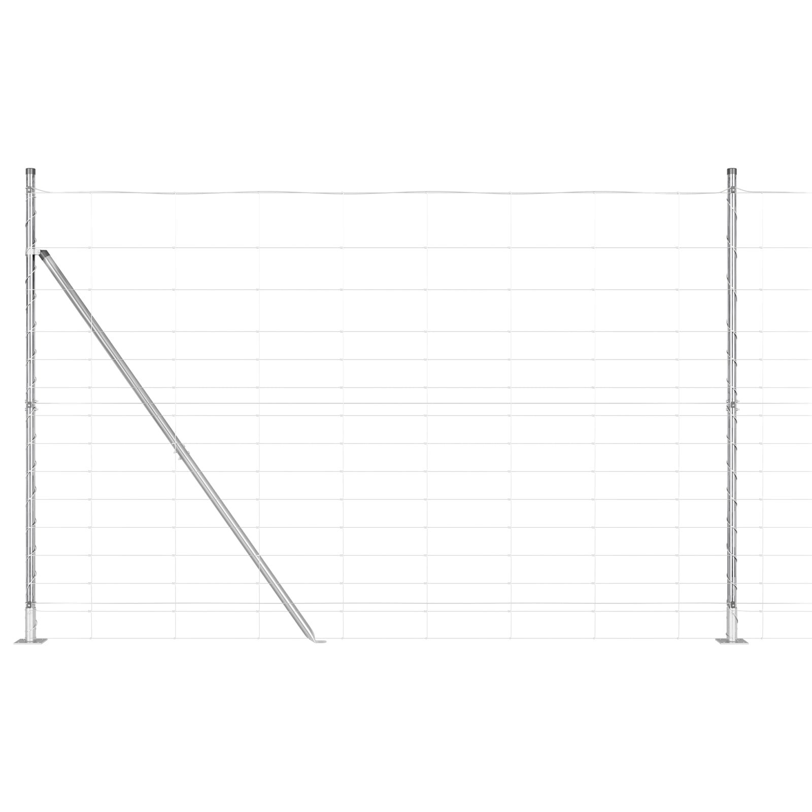Słupek ogrodzeniowy. Galwanizowany 50 x 1,6 m Stal vidaXL