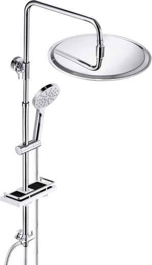 JOHO Asta doccia in acciaio inox con supporto,fissaggi a