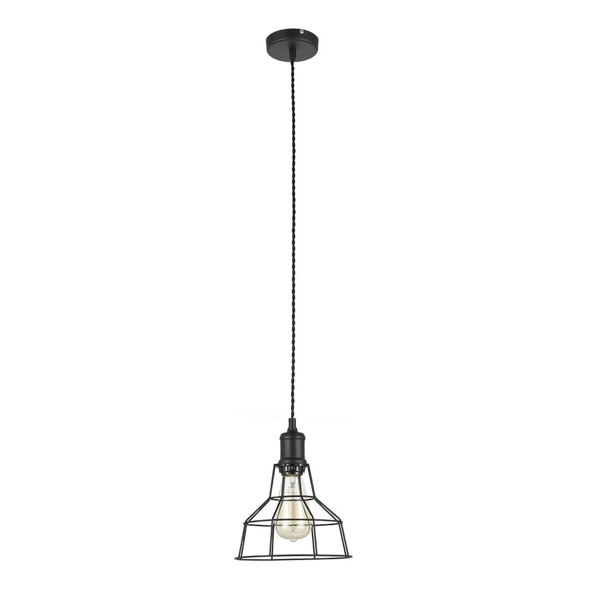 Lampa sufitowa wisząca Synthia czarna 1xE27x60W industrialna wym: 100 x 20 x 20 cm metal Italux