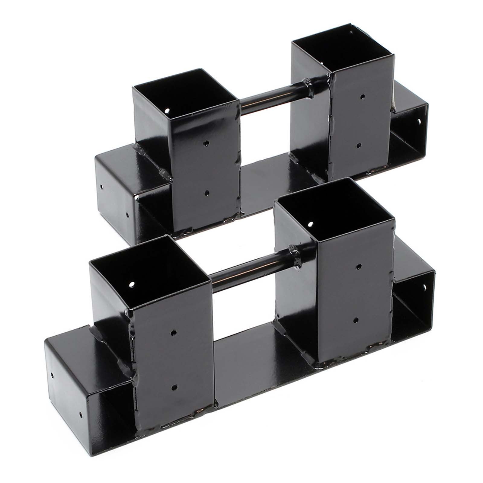 Lot de 2x Support serre-bûches – 335 x 85 x 130 mm – Revêtement par poudre – Patins range-bûches pour Stockage Empilage de Bois de… Wiltec - 6