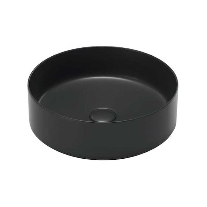 Vasque à poser ronde en céramique MENDOZA 6 coloris Ø36 cm Noir mat - 5