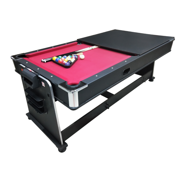 Mesa Multijogos Giratória 4 em 1 DEVESSPORT Olympus | Mesa de Bilhar, Air Hockey, Pingue-Pongue e Mesa de Jantar | 203,5 x 112 x 81 cm