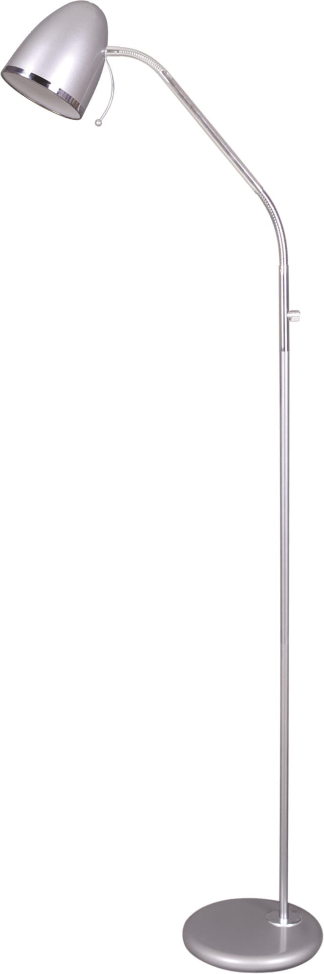 Lampa podłogowa stojąca Kajtek srebrna 1xE27x40W wym: 135 x 45 x 20 cm metal Kaja