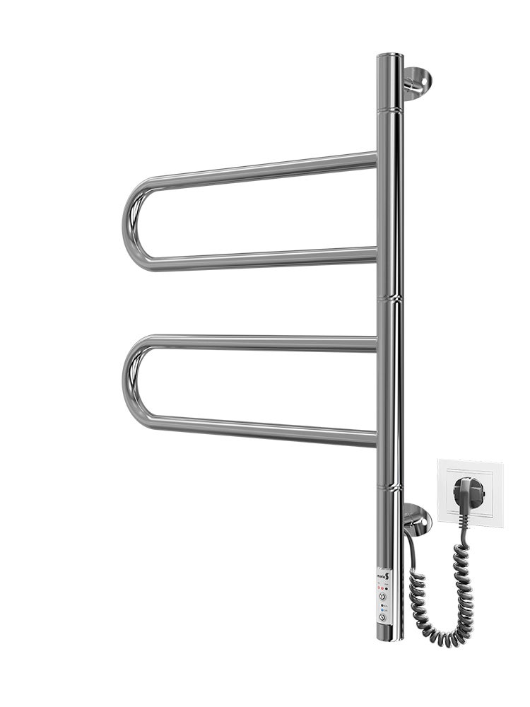 Radiador toallero eléctrico rotable mario modelo tristar-i toallero eléctrico para baño bajo consumo de acero inoxidable 60 x 44,5 x 5,5 cm 50w