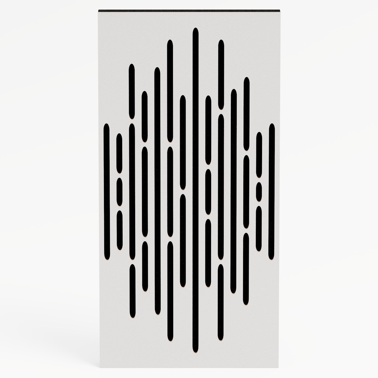 Lot de 4 Panneaux acoustiques étroits insonorisants WAVE 50x25x5 cm -0,5 m² surf.totale -MDF perforé laminé et mousse acoustique -Blanc - 2