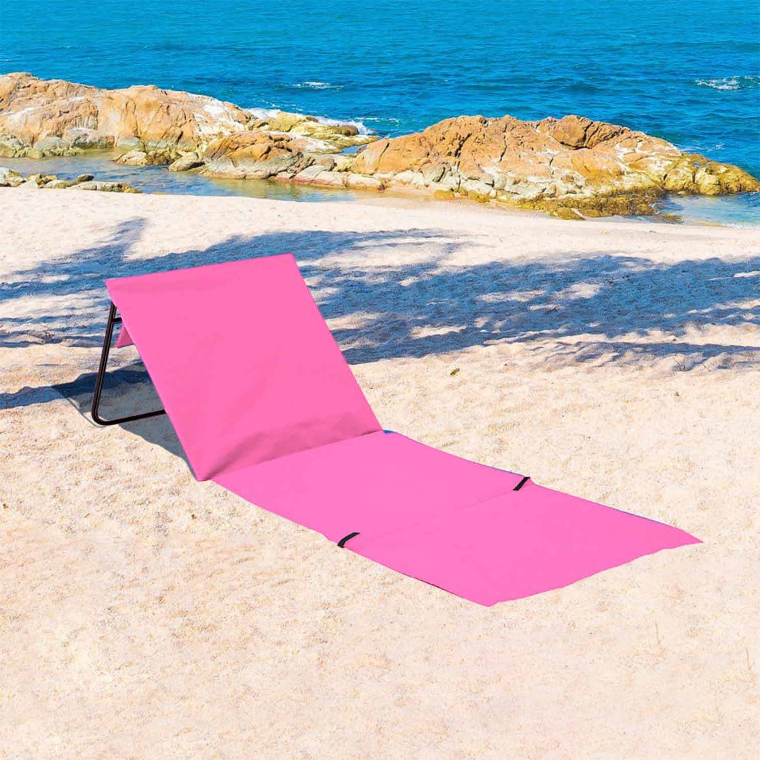 Pack 2 Tapetes Dobráveis de Praia ​​Acolchoados com Encosto 153x51x42cm Thinia Home - 5