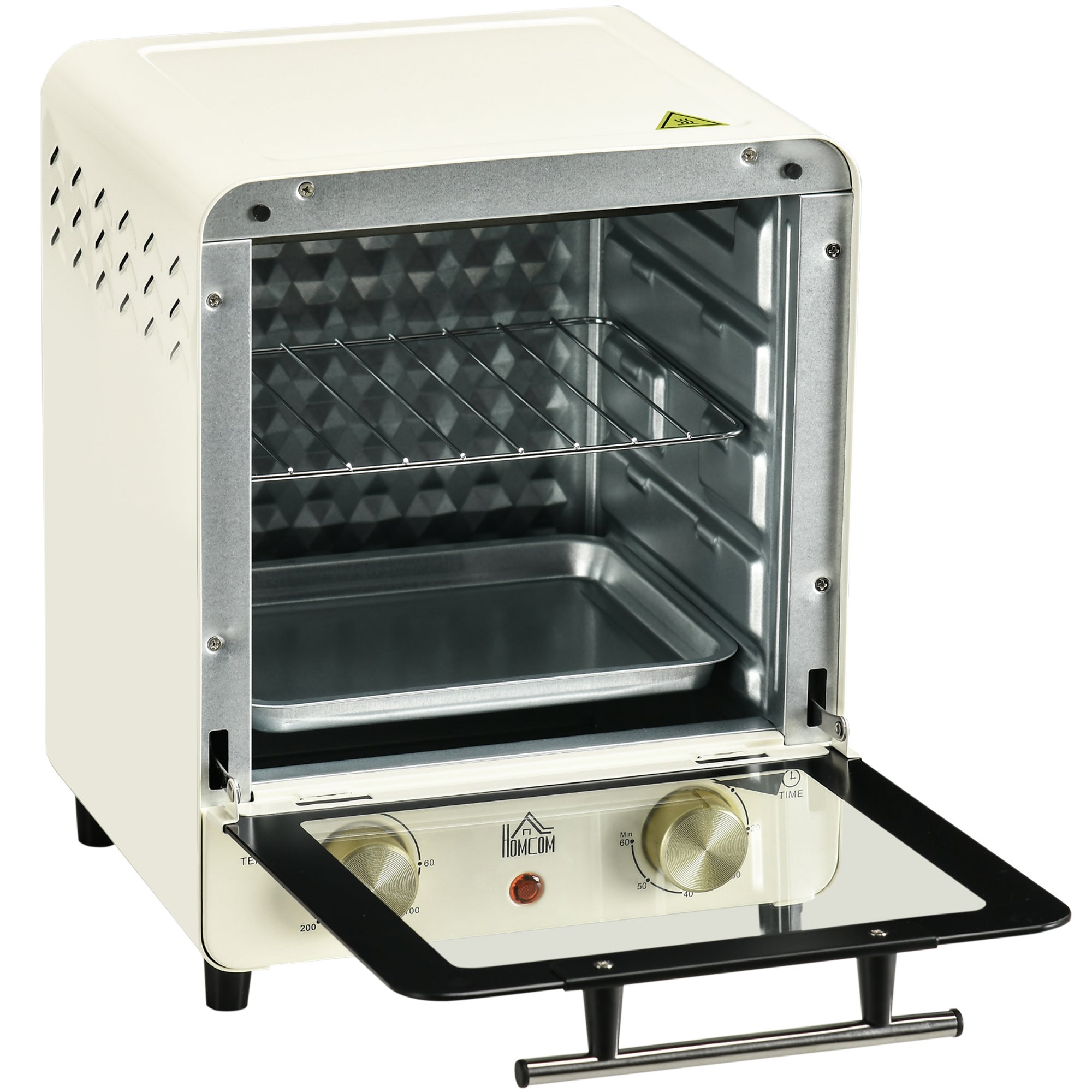 Mini horno, capacidad de 15 L, bandeja y rejilla regulables en altura ...
