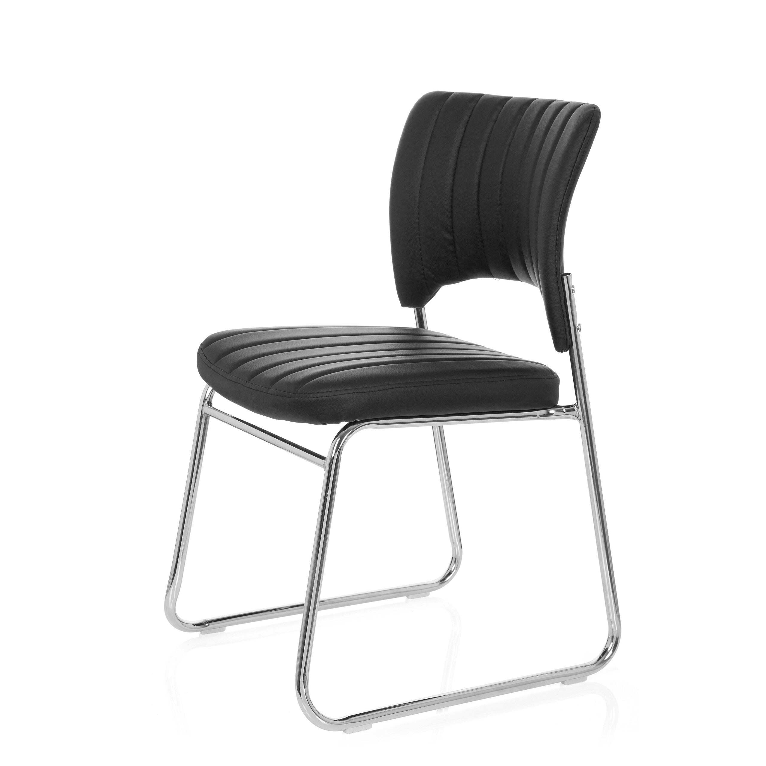 Sedia da conferenza / Sedia da visitatori / Sedia CASPI V PU nero hjh OFFICE - 9