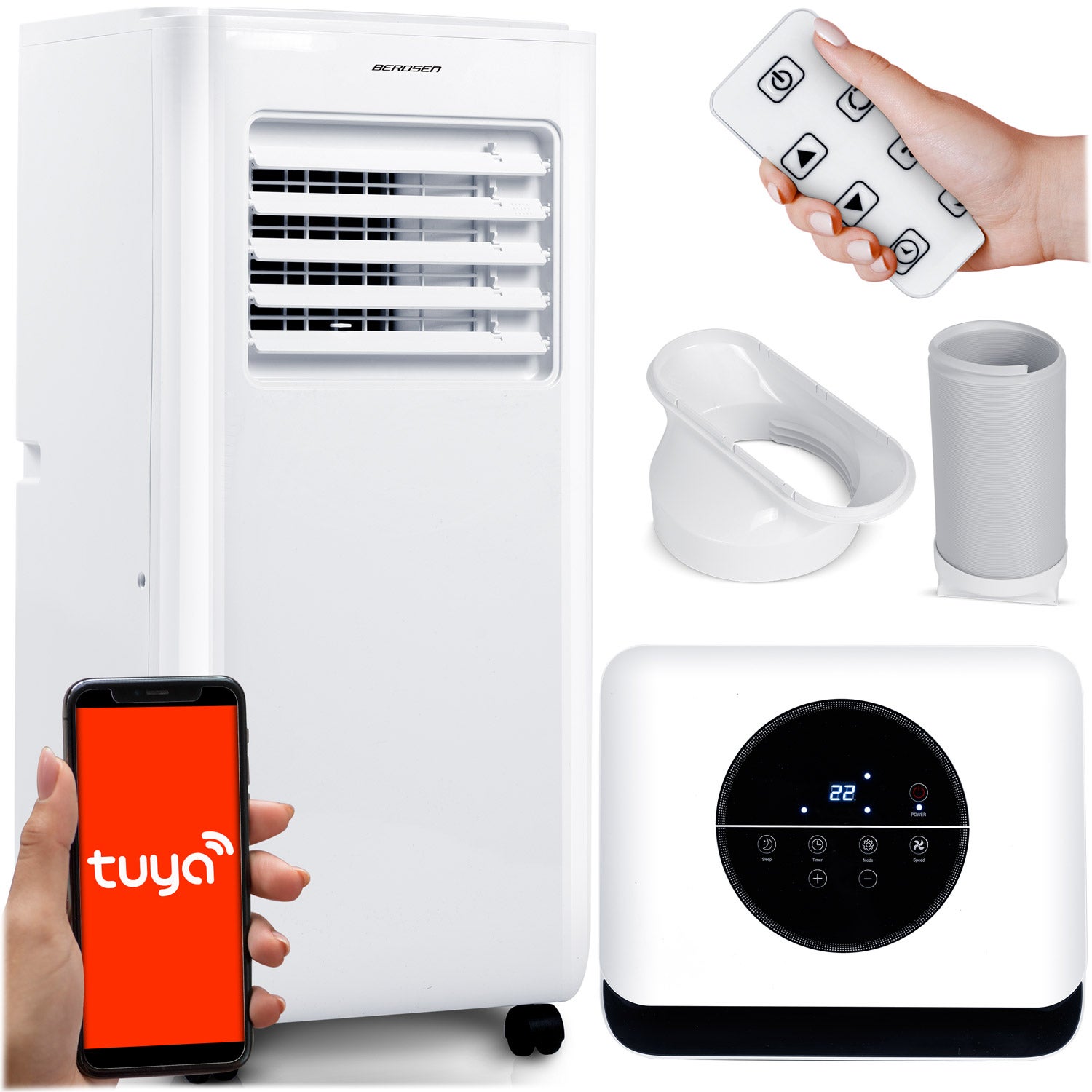 Klimatyzator przenośny Berdsen BD-580 2,9kW WiFi Osuszacz 40m2 26l Tuya Smart + Uszczelka