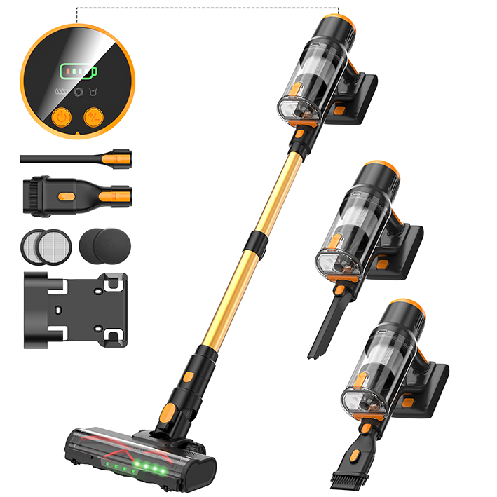 INTETURE Aspirapolvere Senza Fili,45Kpa/550W/60Mins Scopa Elettrica