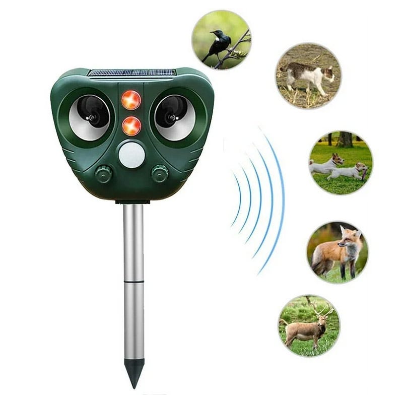 Repellente per gatti da giardino a ultrasuoni, anti-animali, IP65 Repellente per gatti da giardino a ultrasuoni, anti-animali, IP65