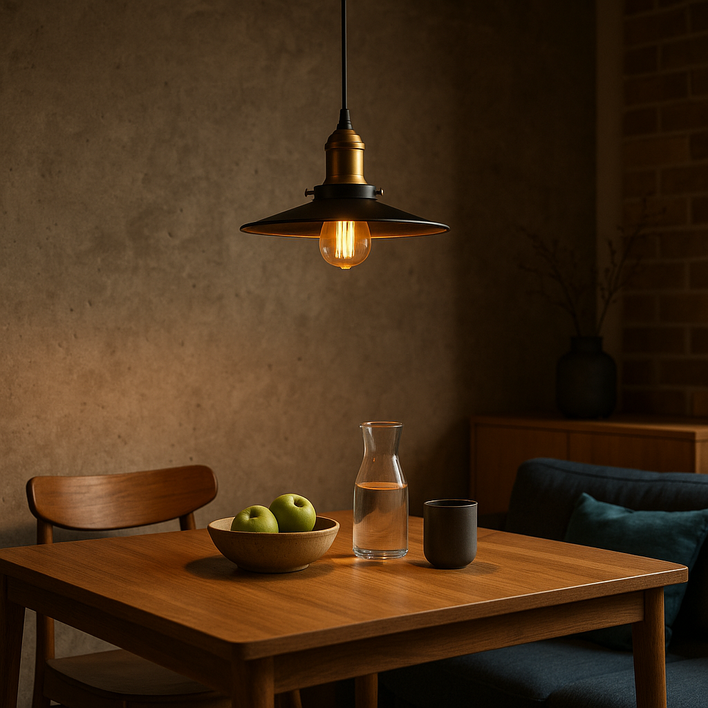 Lampa wisząca sufitowa Loft E27 112 cm IP20 stylowa czarna złota MasterLED - 3