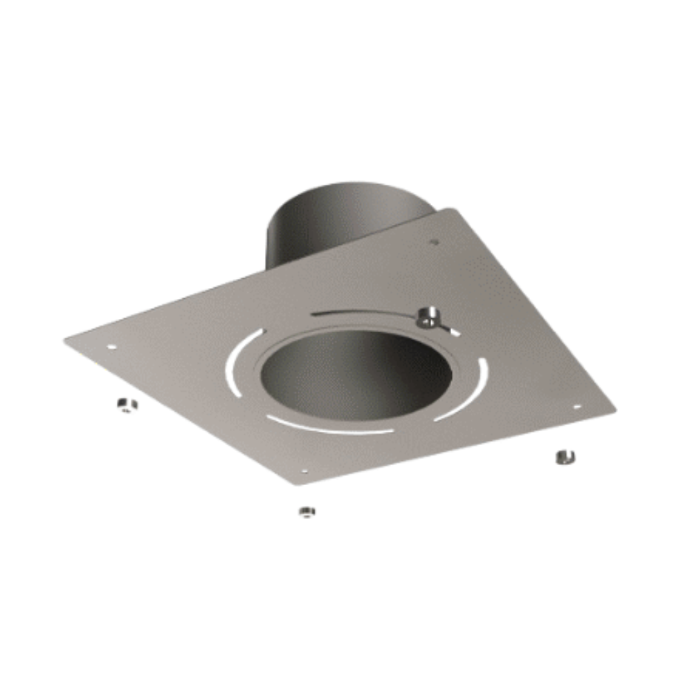 Kit raccordement sortie arrière conduit émaillé avec plaque finition pour poêles à granulés - Poujoulat - Ø80 mm - 7