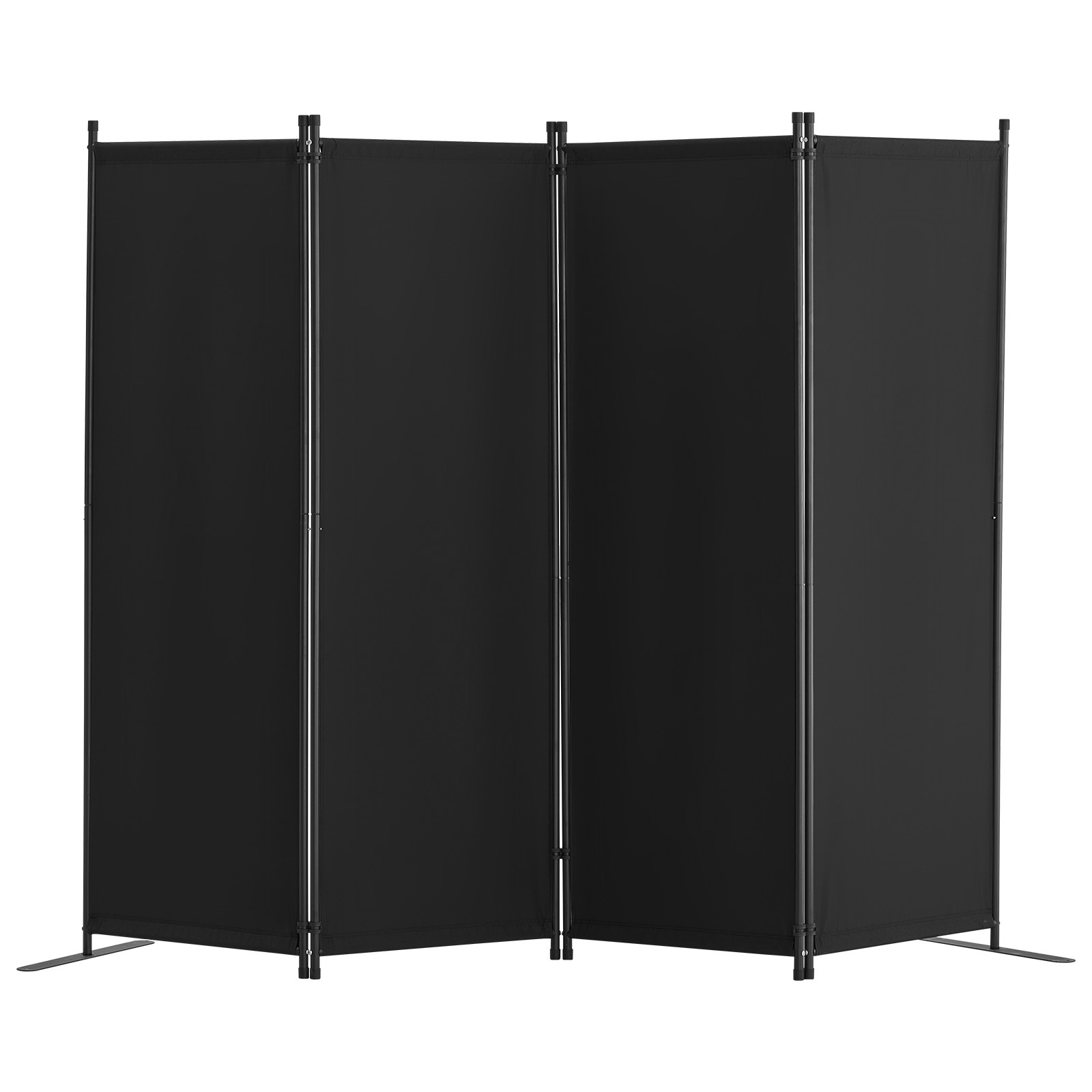 cloison de séparation 4 panneaux pliable,SucceBuy paravent de confidentialité autoportant en tissu pour bureau,chambre et salle à manger,noir - 3