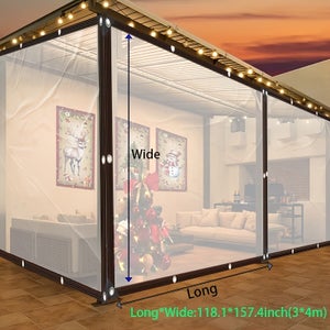Telo Impermeabile Esterno 210 x 250 cm 400 G M² - PVC Trasparente