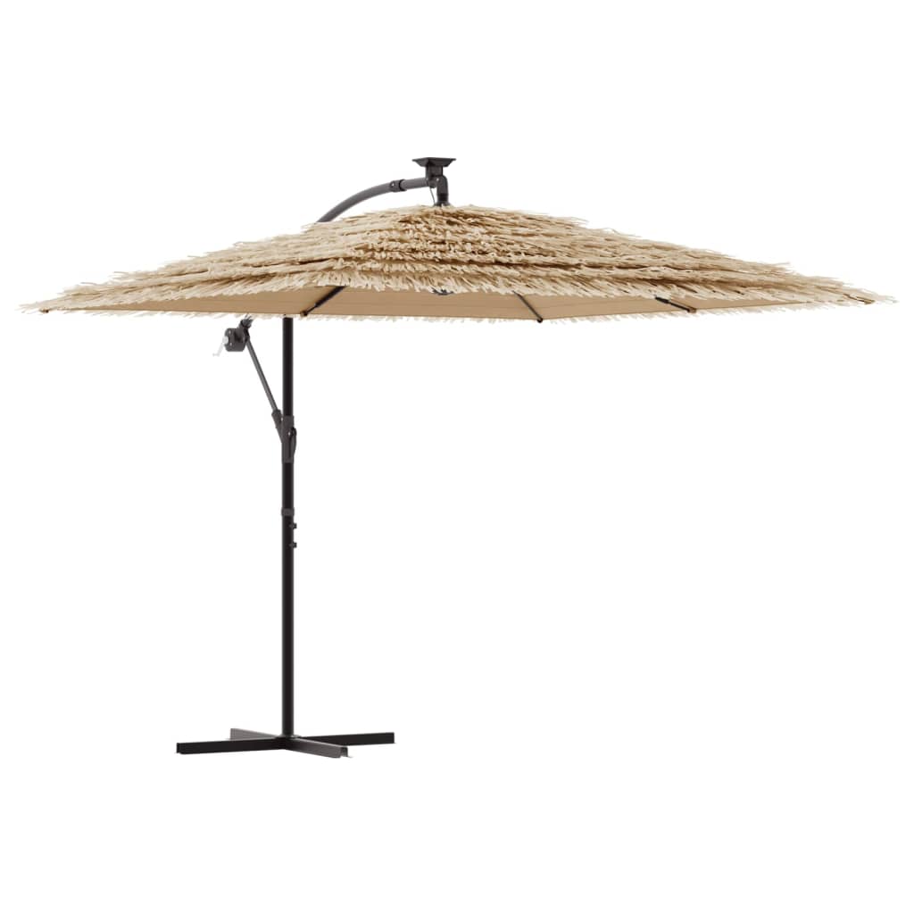 Parasol de jardin avec mât en acier marron 246x246x230 cm vidaXL - 2