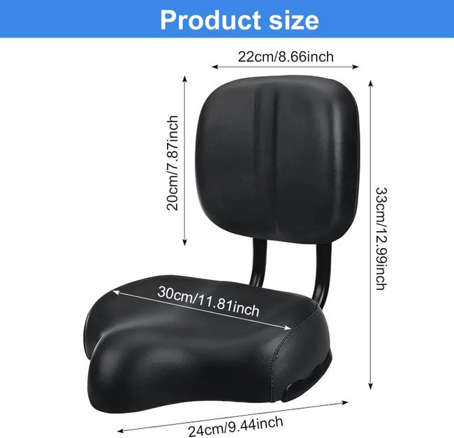Selle de vélo surdimensionnée en mousse à mémoire de forme de rebond, confortable, imperméable, respirante, creuse, ergonomique - Sport Selle de vélo surdimensionnée en mousse à mémoire de forme de rebond, confortable, imperméable, respirante, creuse, ergonomique - Sport