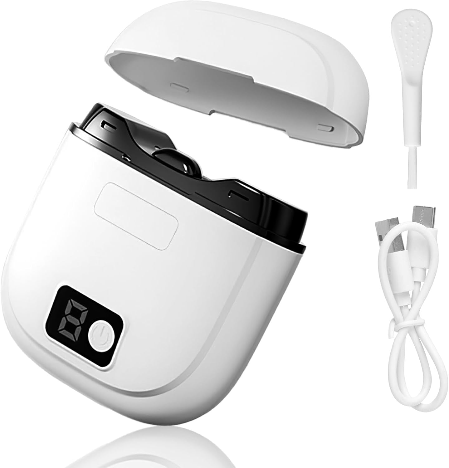 Coupe Ongle Electrique, Rechargeable USB Coupe-Ongles Automatique avec 3 Vitesses, Coupe et Meulage Automatiques, Lumière LED, Rangement Automatique - 7