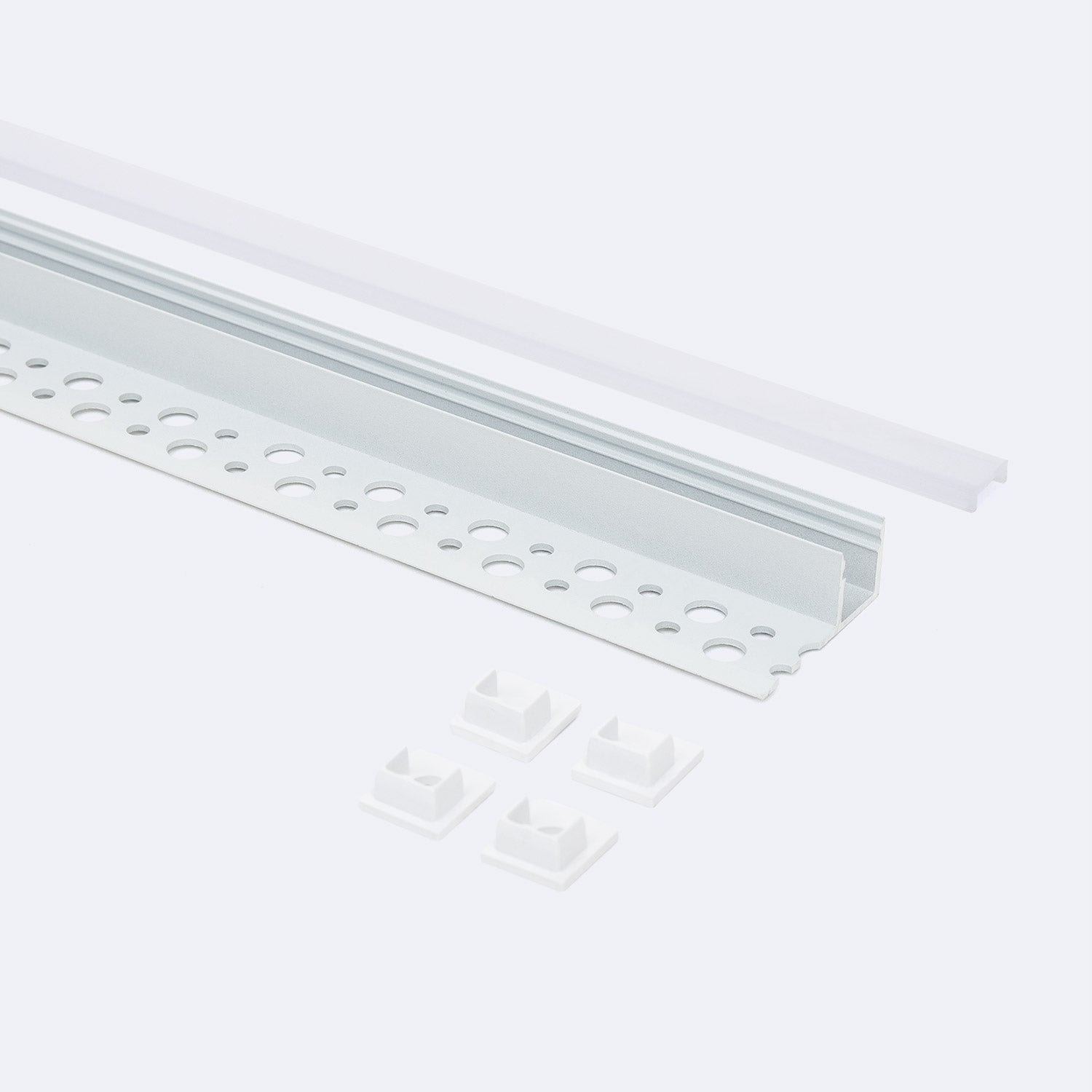 Profilé Aluminium Intégration Plâtre/Placo pour Ruban LED jusqu'à 8 mm ...