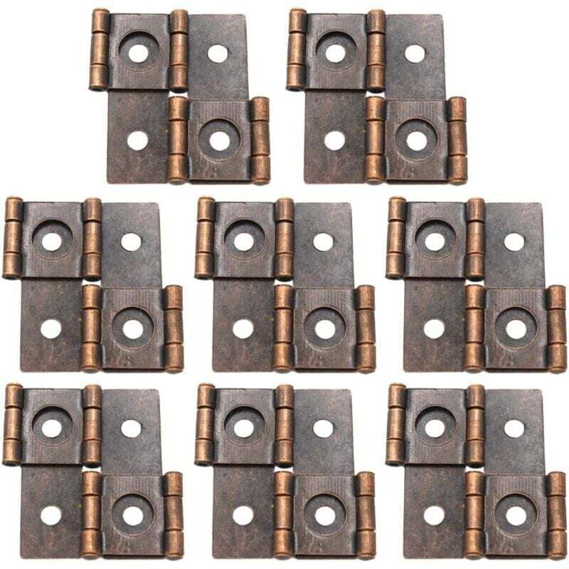 Zawias do parawanu składanego o podwójnym działaniu, 8 sztuk, 46x42mm, czerwony Vintage