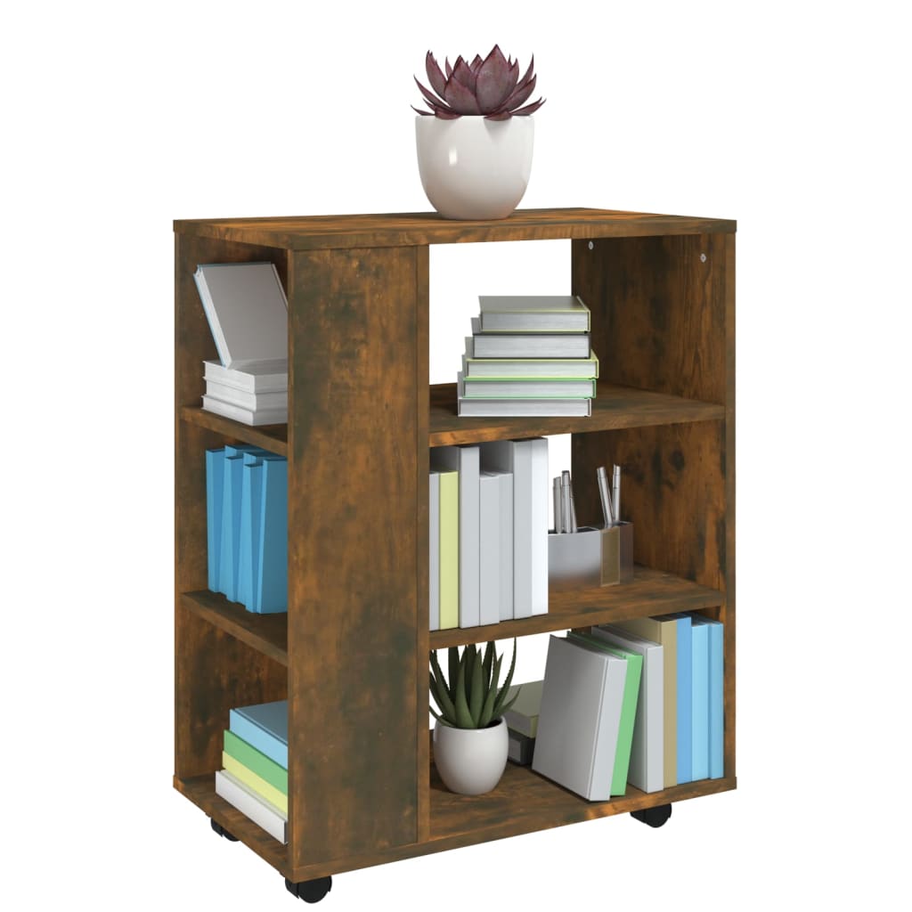 Maison Exclusive - Armadietto con Ruote Rovere Fumo 60x35x75 cm Legno Multistrato - 5