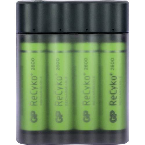 GP Charge Anyway X411 Chargeur de piles rondes NiMH LR03 (AAA), LR6 (AA ...