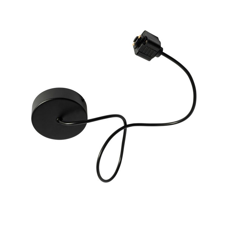 Zasilacz z okrągłą płytą montażową do szyny jednofazowej, czarny - Iconic