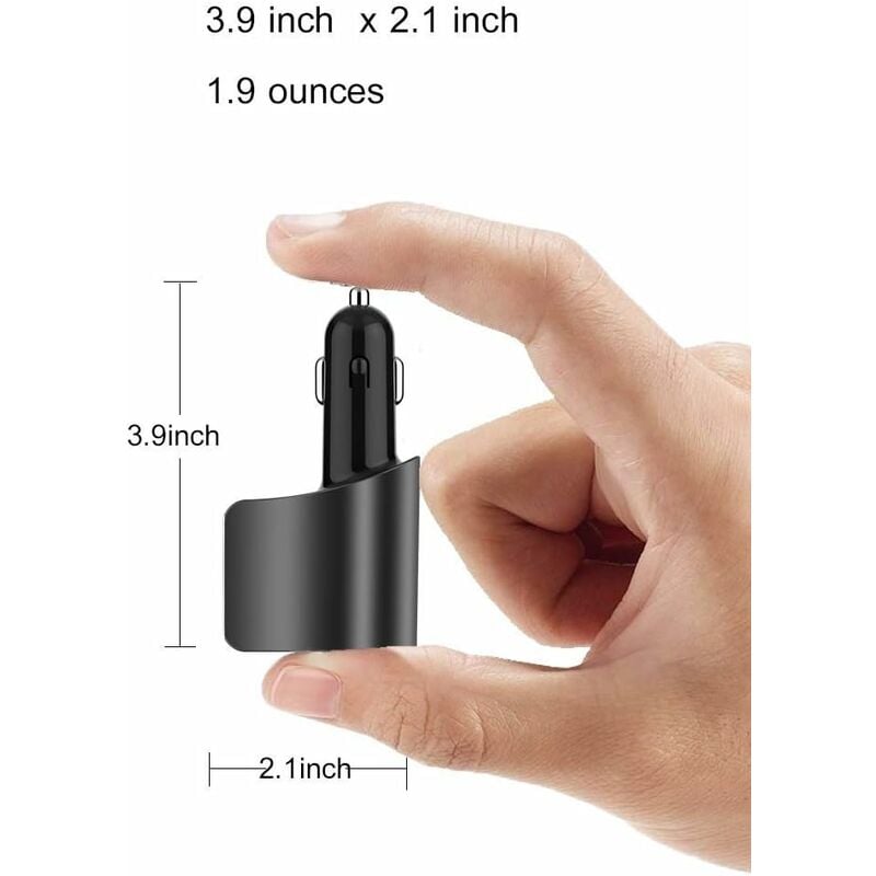 Adattatore Accendisigari Auto Con Doppia USB E Doppia Presa – Schermo LED Tensione, 120W - 2