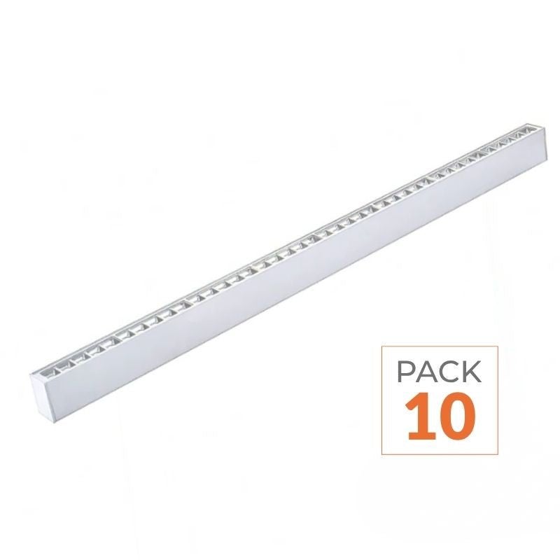 Tira colgante de luz led 120cm 35w blanco (pack de 10) - blanco neutro 4000k - 5500k - silamp