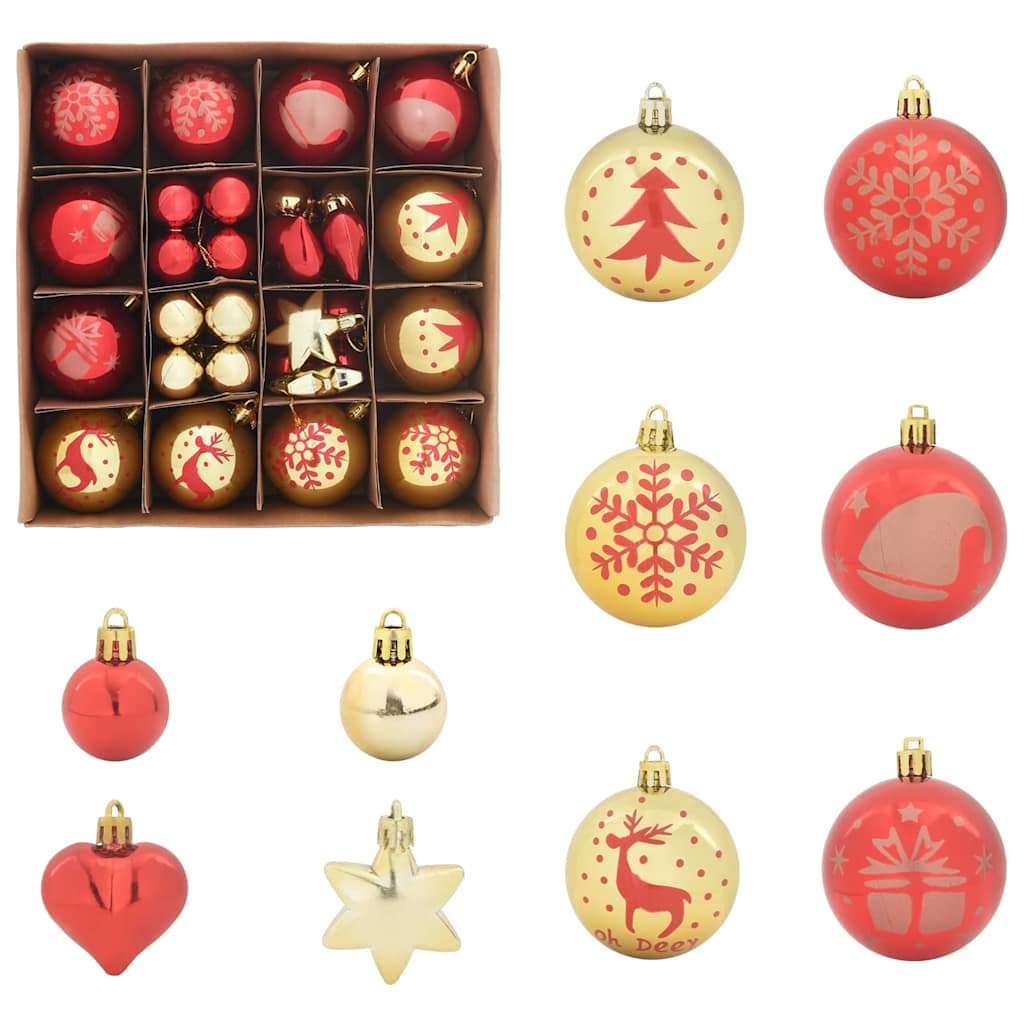 4 Boules De Noël Rouges XXL - Déco Traditionnelle, Plastique Incassable, 20 Cm