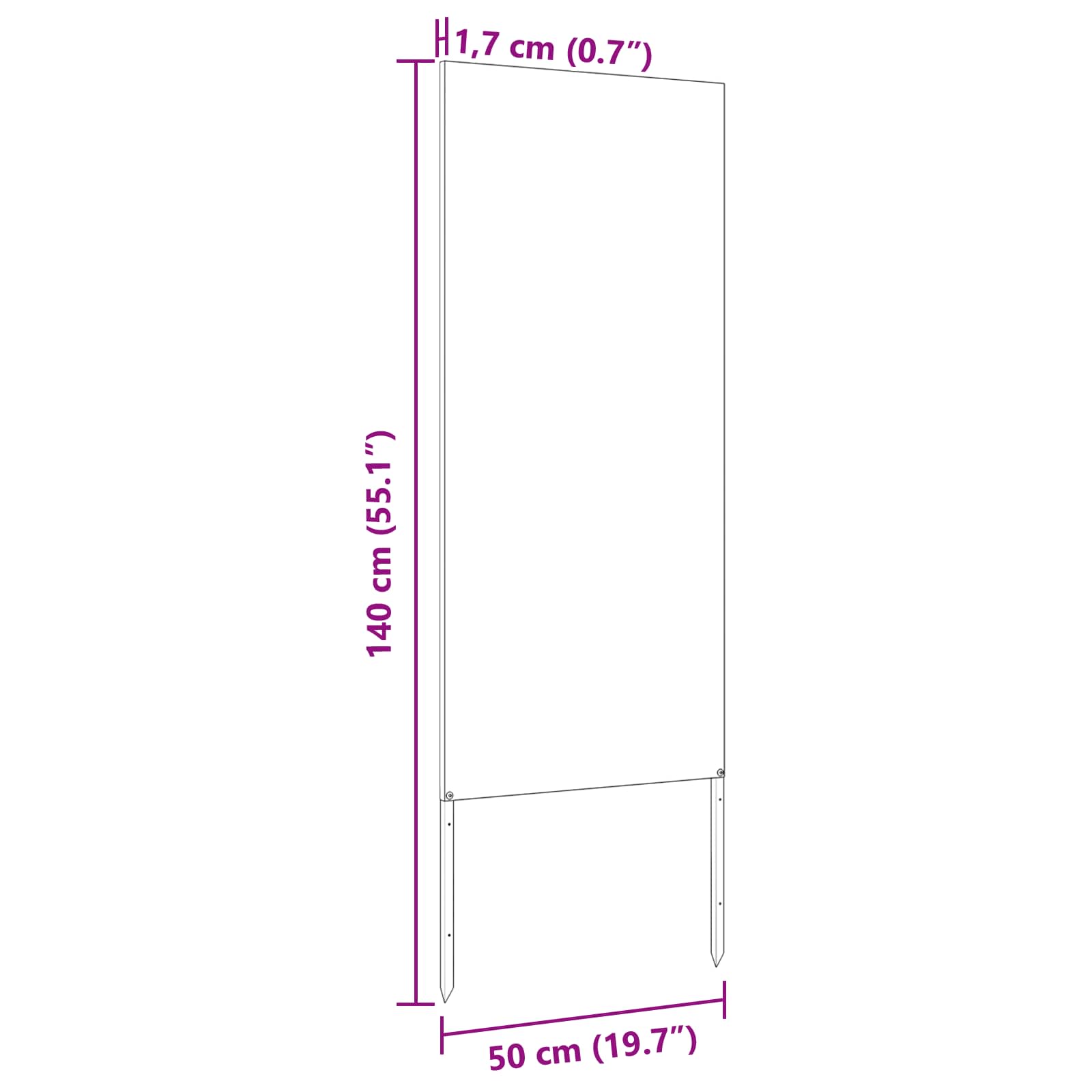 Écran de confidentialité de jardin Anthracite 50 x 140 cm vidaXL - 3
